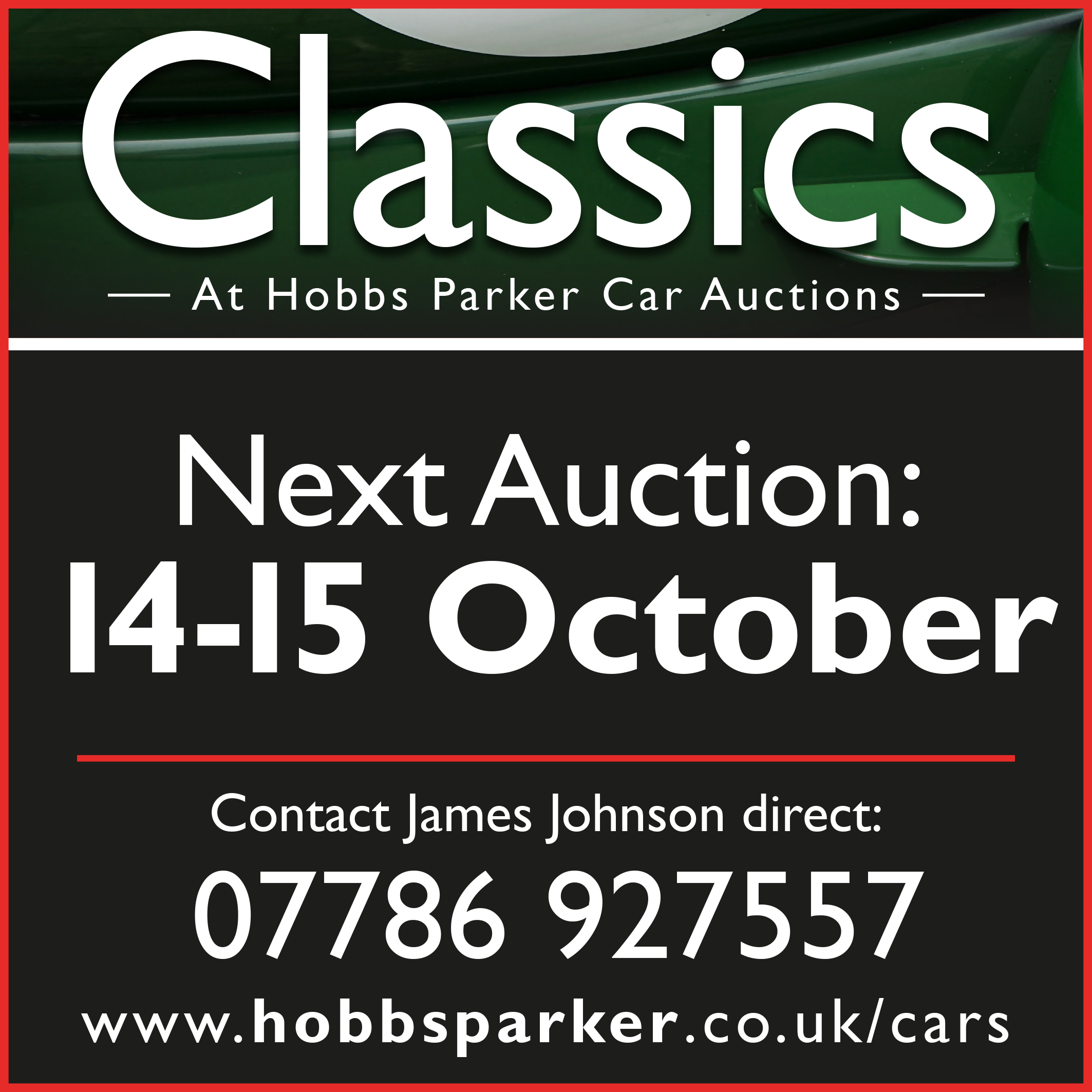 Hobbs Parker Car Auctions LLP | 14-15 Oct 2026 SQ (Live Client)