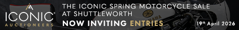 Iconic Auctioneers | The Iconic Motorcycle Sale at Shuttleworth | Sunday 19th April 2026